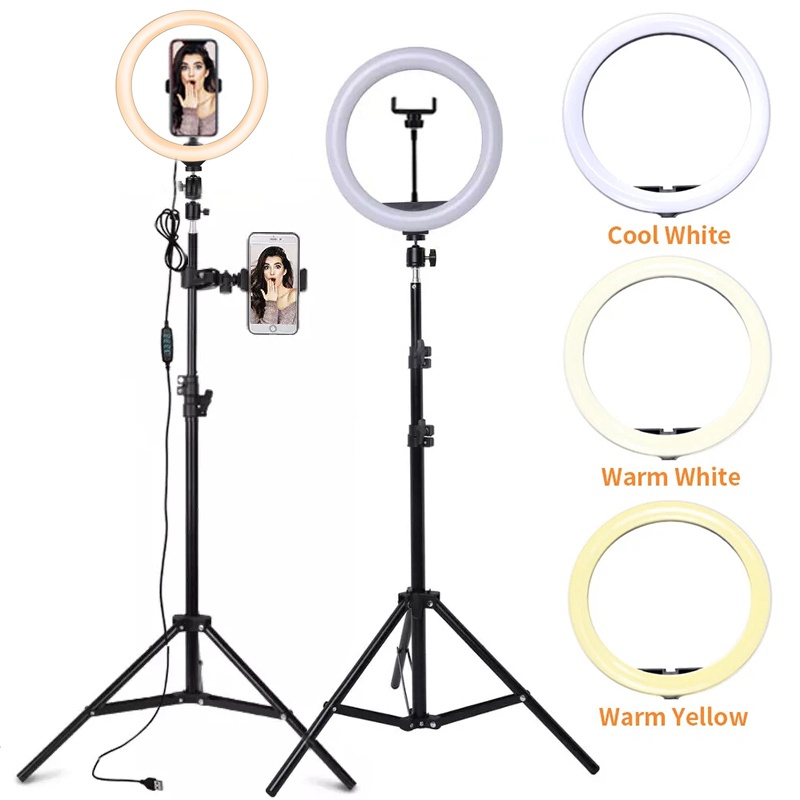 Photography Lighting Set Up - 6/10/12 Inch LED Selfie Ring Light