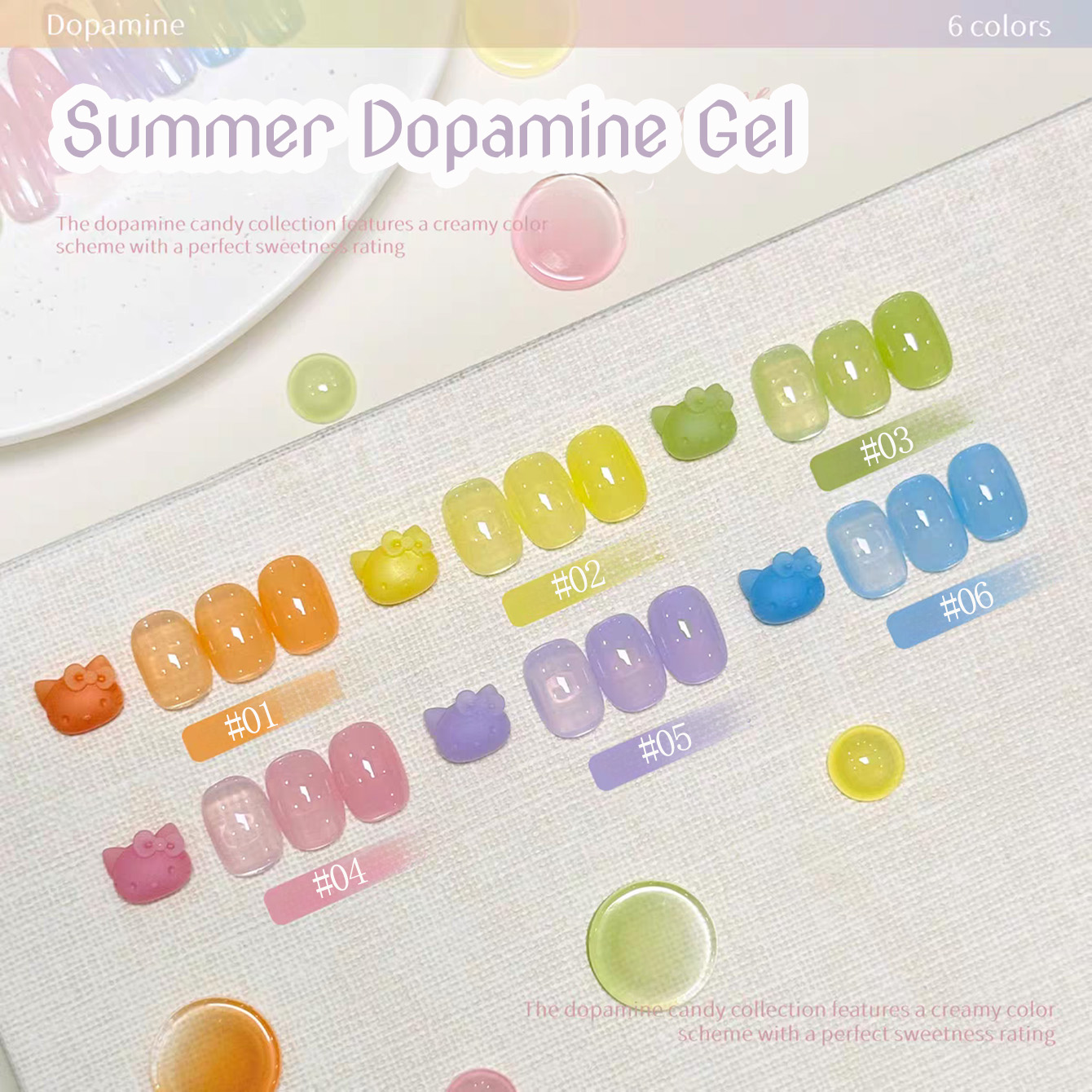 Coloured Gel Set - 1pcs WS Ice Transparent Dopamine Pink